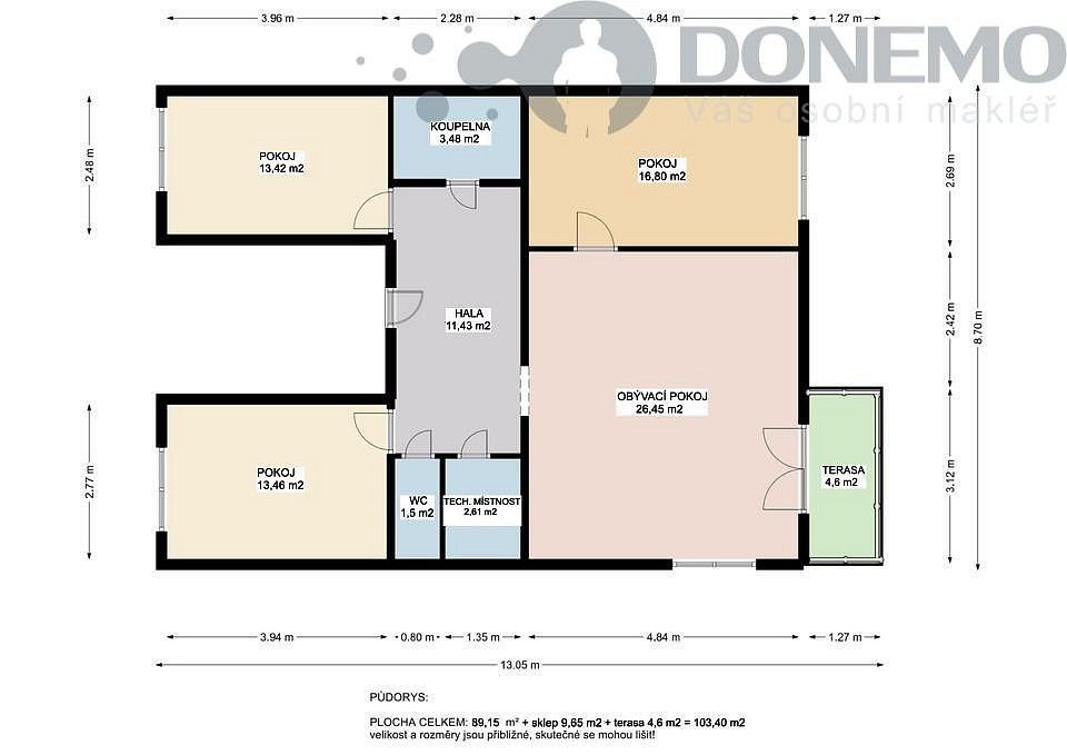 4+kk, tř. Míru, Olomouc - Nová Ulice, 99 m² - 2