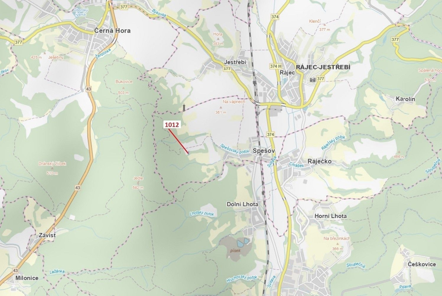 Les, 500 m²