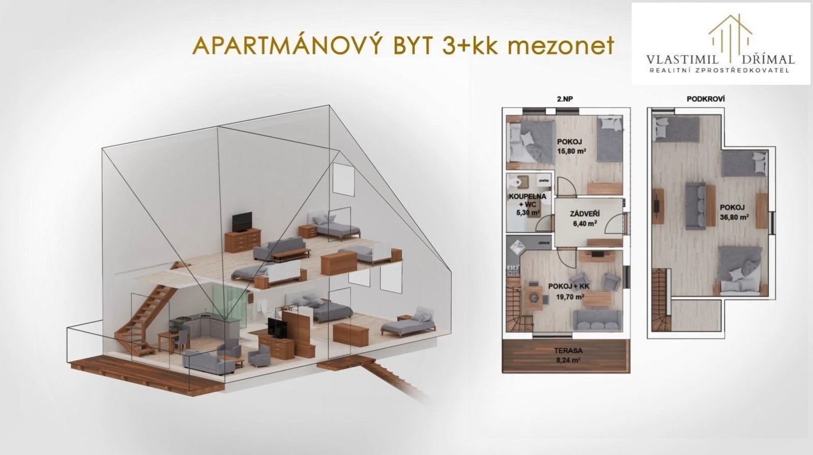 Prodej byt 3+kk - Horní Václavov, Václavov u Bruntálu, 92 m²