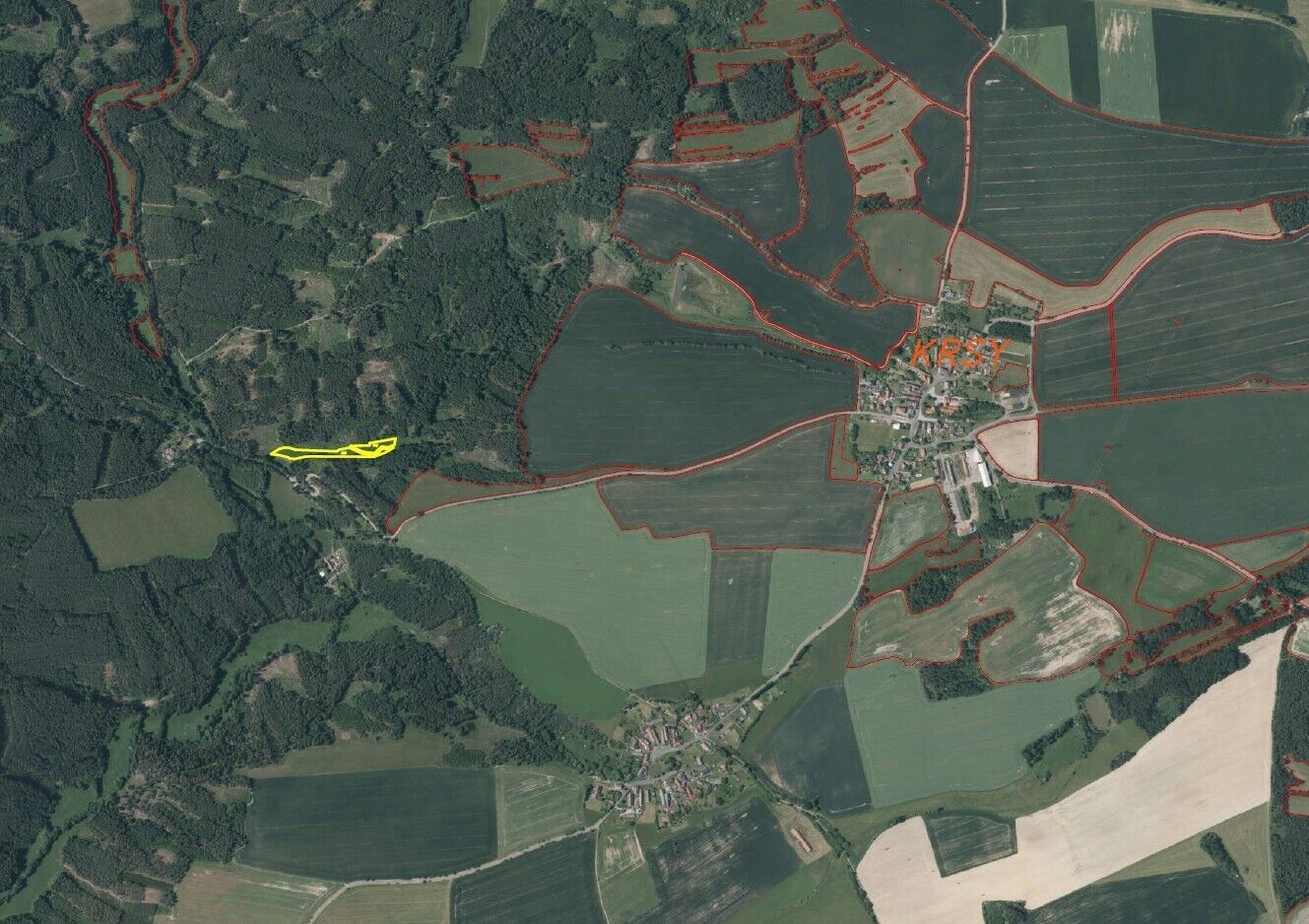 Zemědělské pozemky, Krsy, 7 068 m² - 2