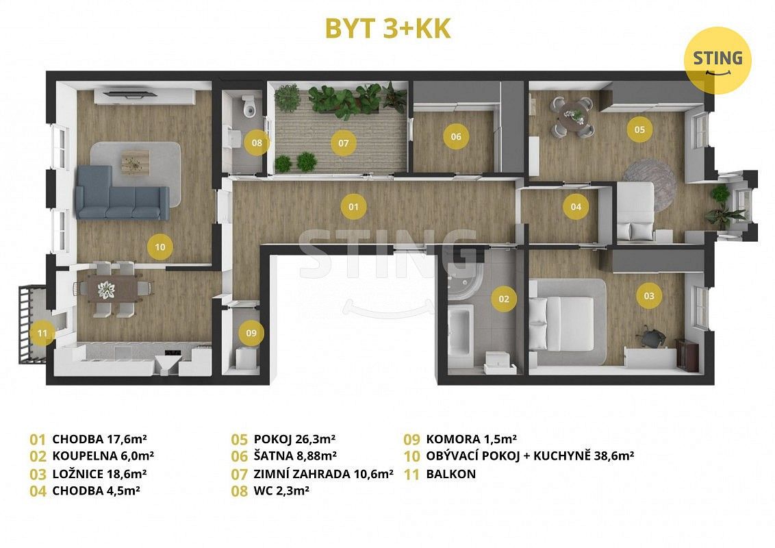 Byt 3+kk · 134 m² · U Jaktařské brány, Opava - Město - 4