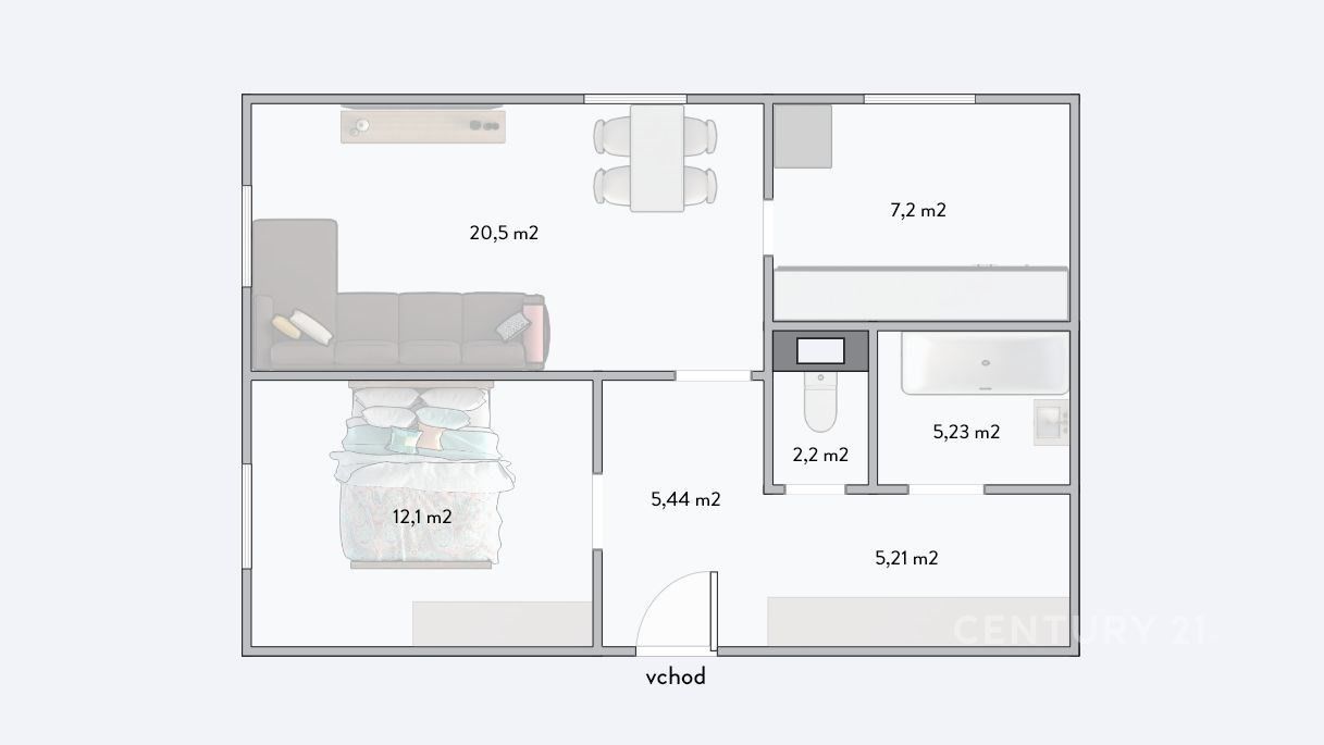 Prodej byt 2+kk - U Velkého rybníka, Plzeň, 58 m²