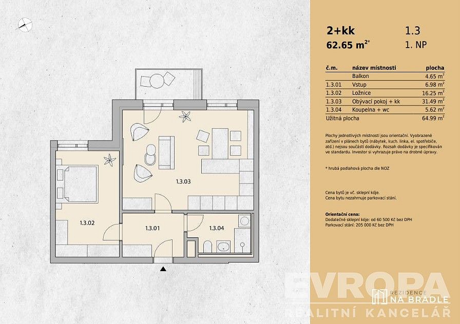 2+kk, Na Bradle, Světlá nad Sázavou, okres Havlíčkův Brod, 65 m² - 2