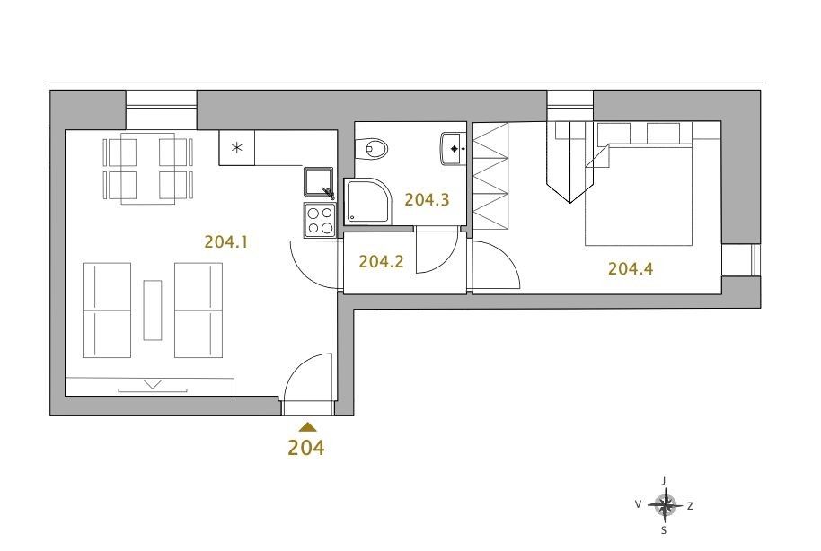 Byt 2+kk · 40 m² · Stará Knížecí Huť, Lesná - 4