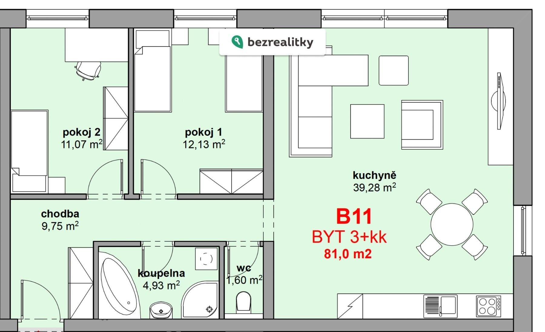 Prodej byt 3+kk - Jihlavská, Polná, 81 m²