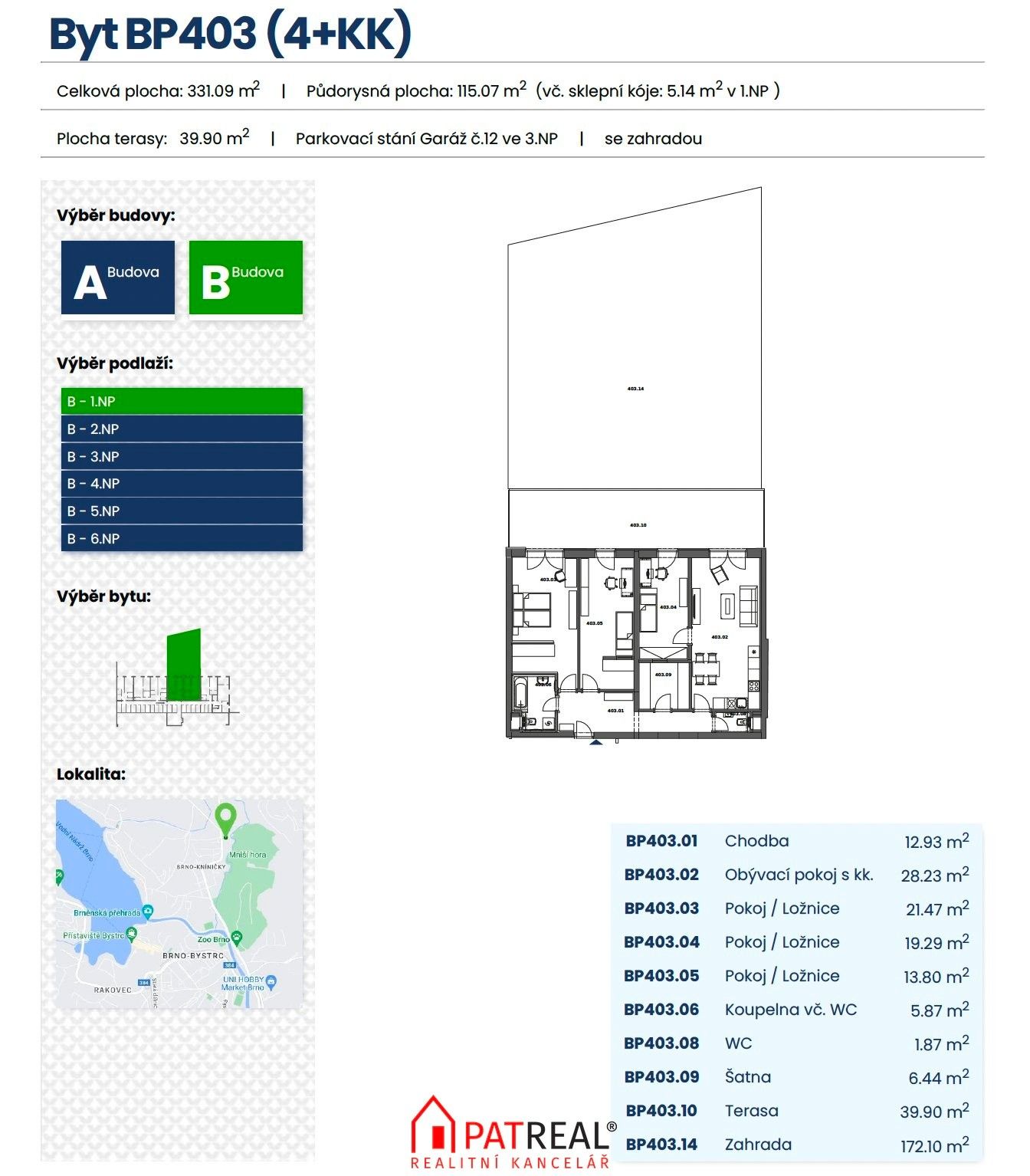 4+kk, Ondrova, Brno Kníničky, 331 m² - 2