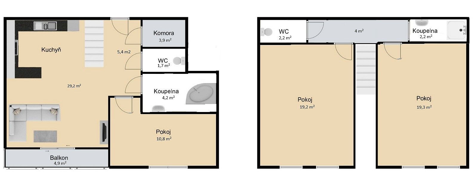 Byt 4+kk · 104 m² · Hořovice, okres Beroun, Středočeský kraj - 4