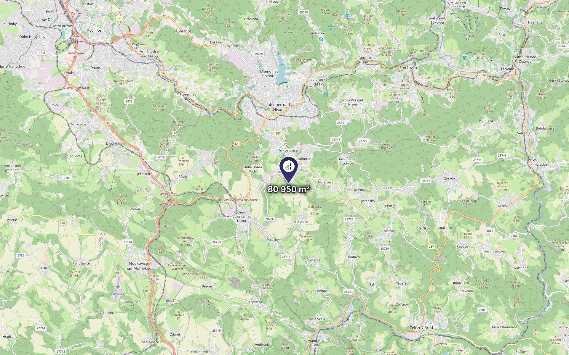 Louka · 40 475 m² · Jablonec nad Nisou - 3