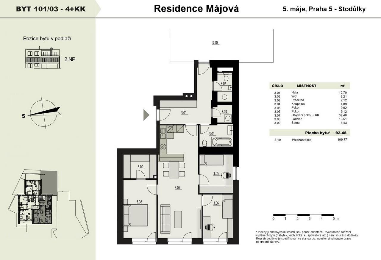 4+kk, 5. máje, Praha, 99 m² - 2