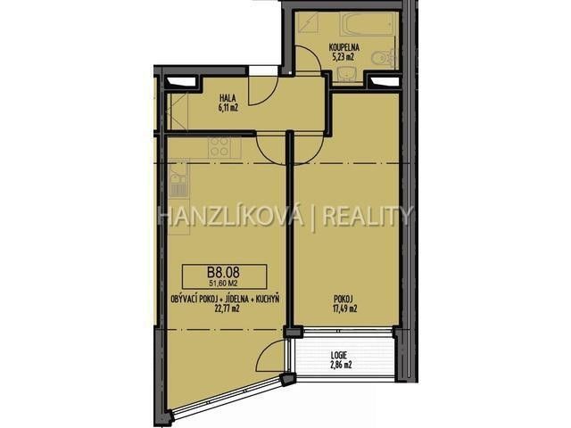 2+kk, Staroměstská, České Budějovice 3, 54 m² - 2