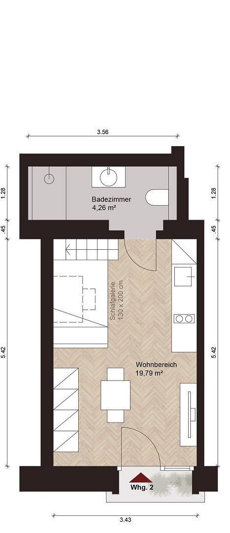 1+1, München Schwabing Bayern 80799, 24 m² - 1
