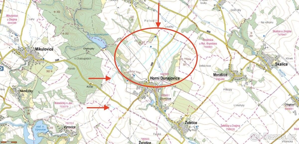 Prodej pozemek pro bydlení - Horní Dunajovice, 671 34