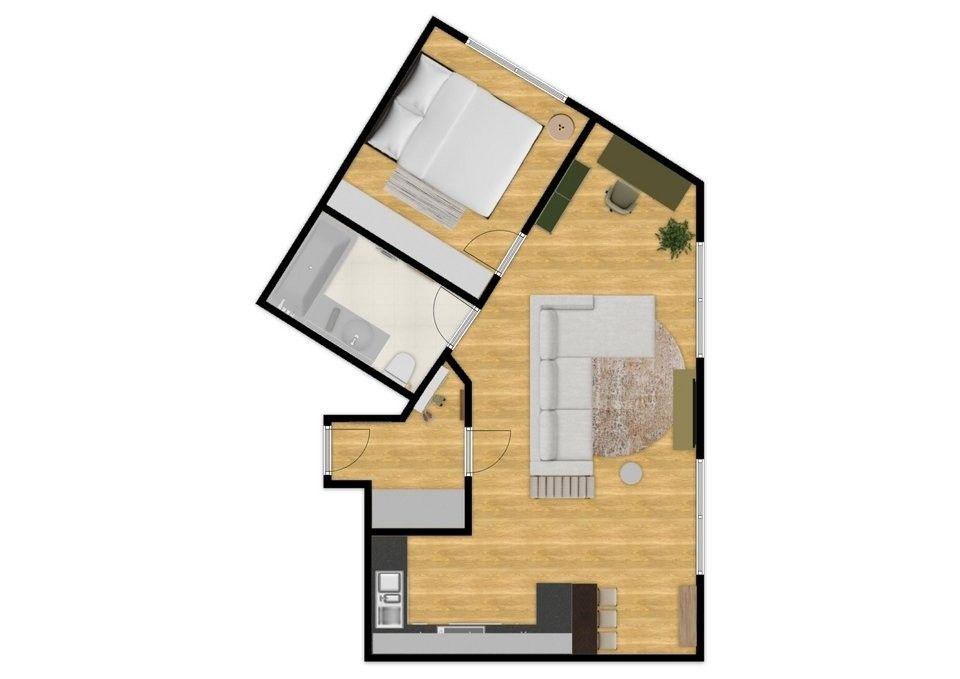 2+kk, Kuldova, Brno, 45 m² - 2