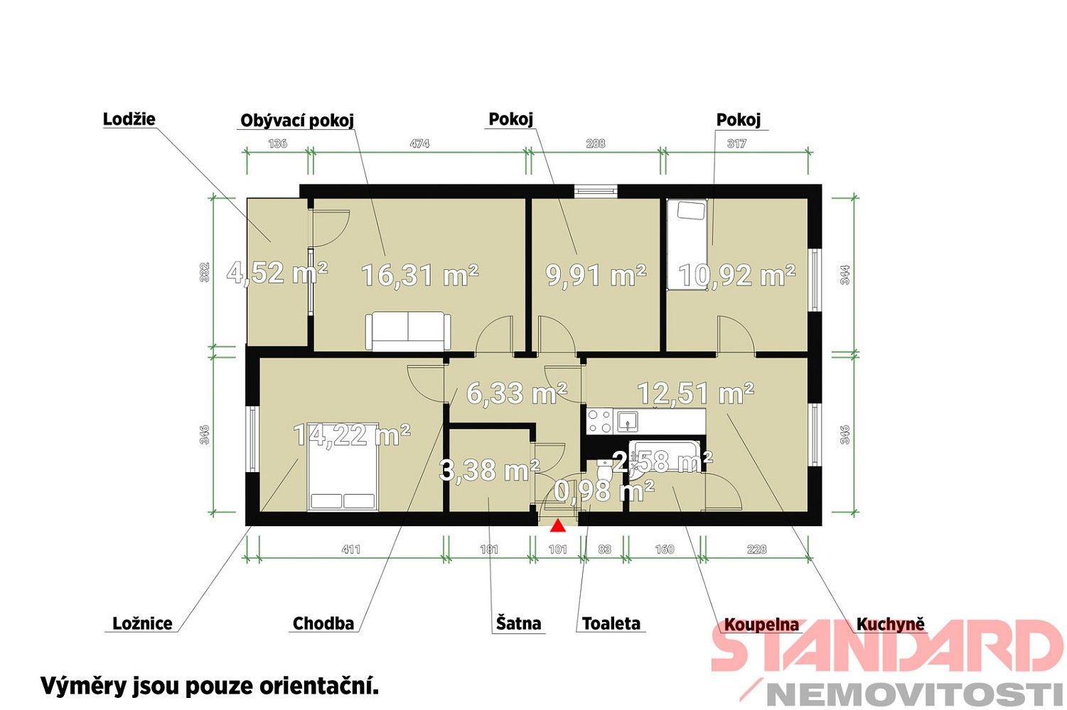 Prodej byt 4+1 - Plzeň - Jižní Předměstí, okres Plzeň-město, Plzeňský kraj, 78 m² - 5