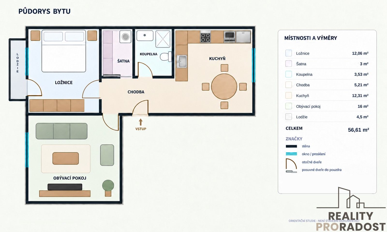 Byt 2+1 · 53 m² · Tyršova, Vyškov Vyškov-Předměstí - 4