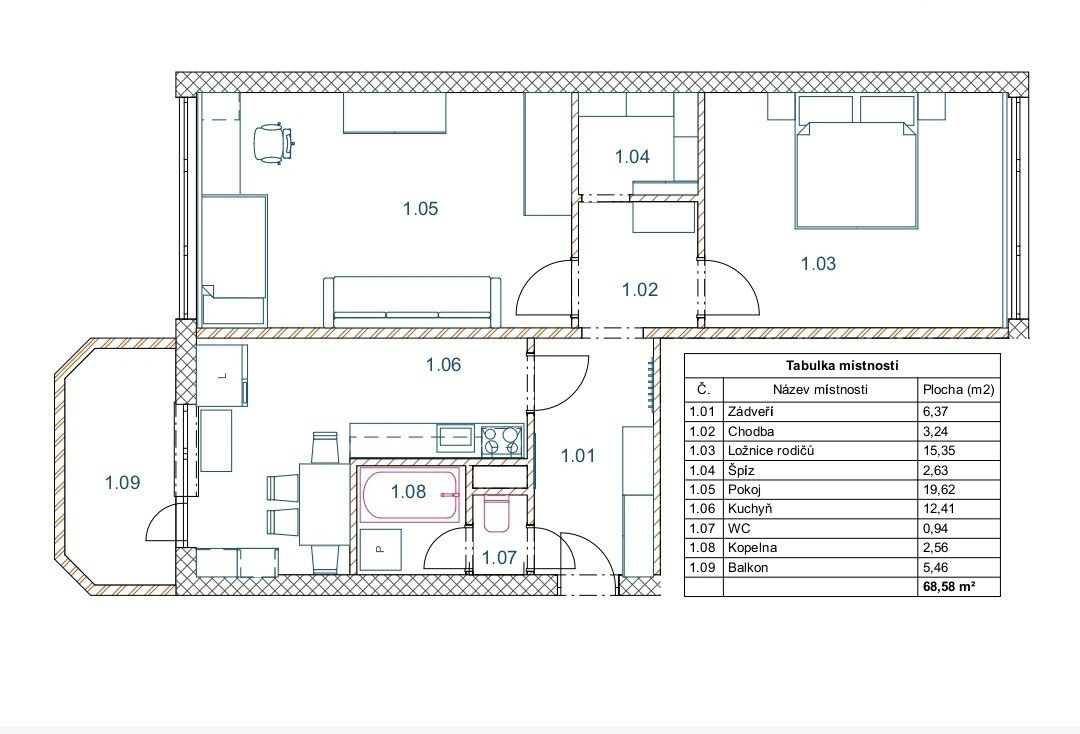 Prodej byt - Pacov, 395 01