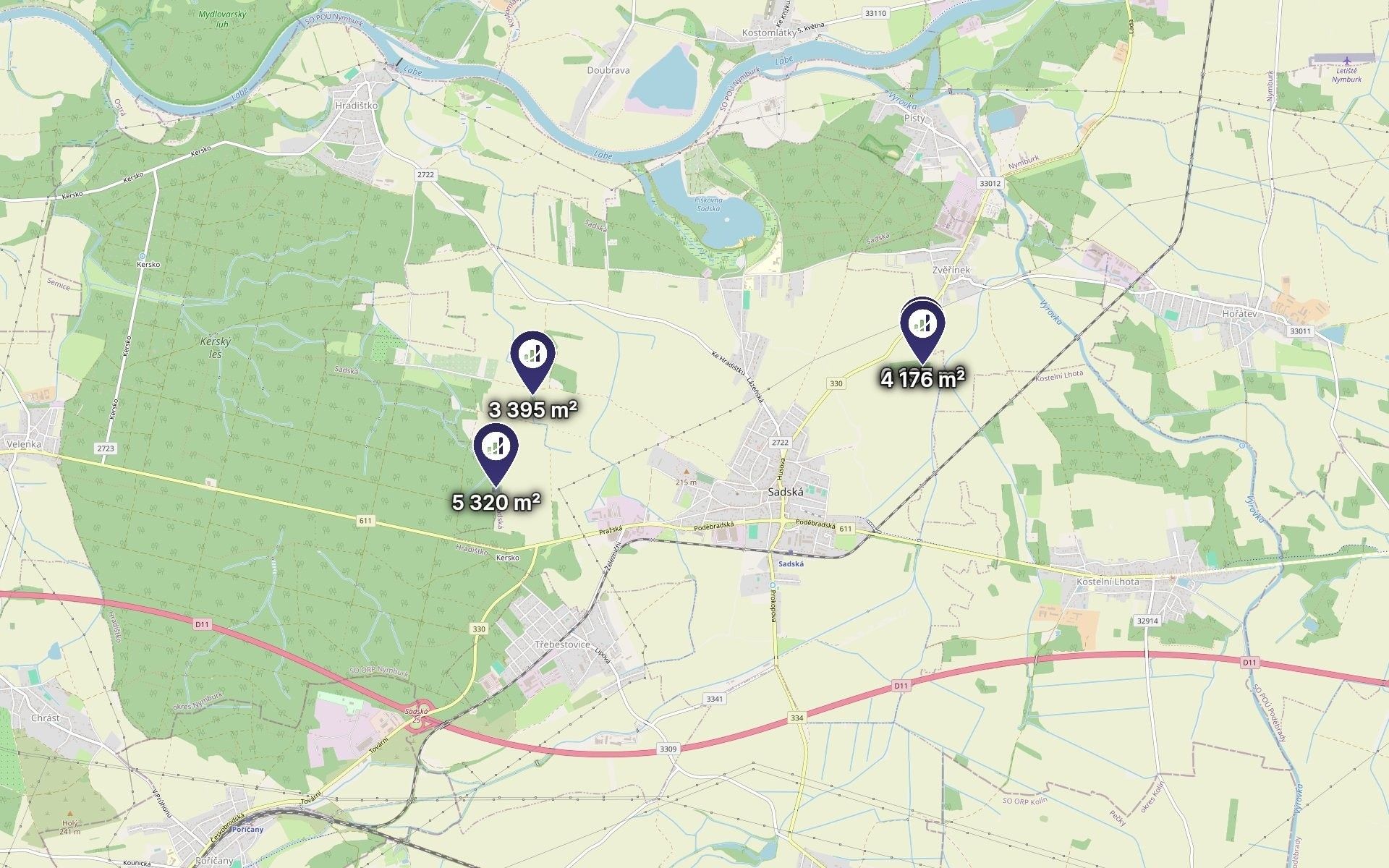 Prodej zemědělský pozemek - Sadská, 3 181 m² - 5