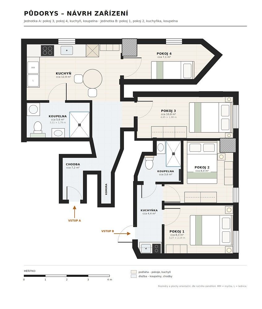 Byt 4+1 · 60 m² · Jablonec nad Nisou, Liberecký kraj - 3