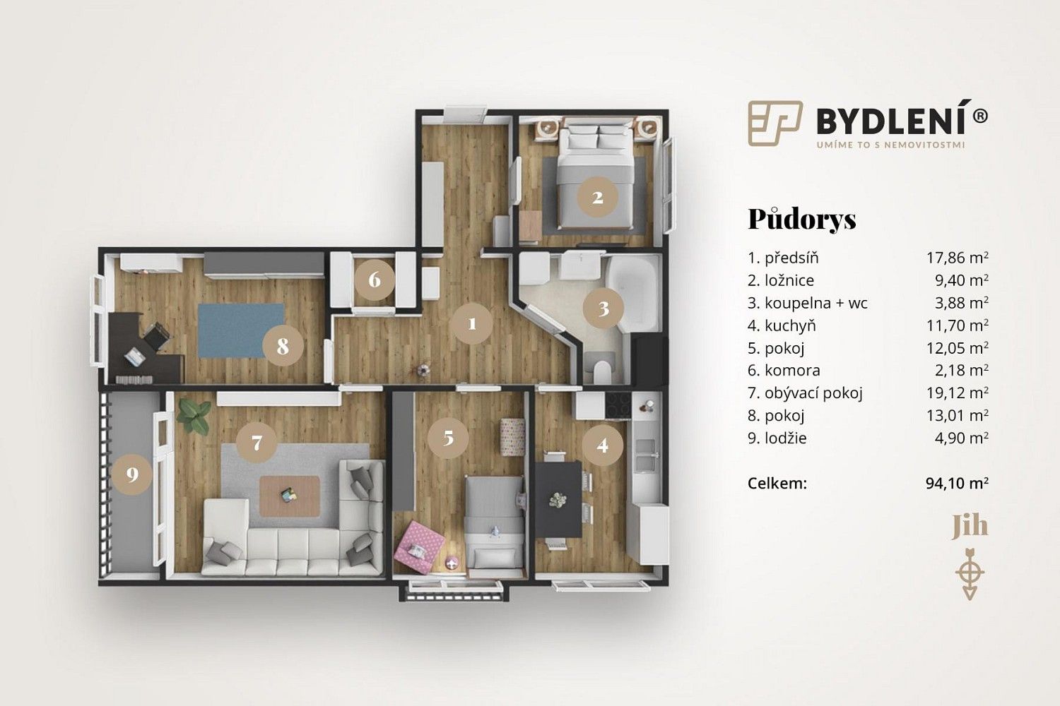 Byt 4+1 · 94 m² · U Červeného kostela, Teplice - Trnovany - 4