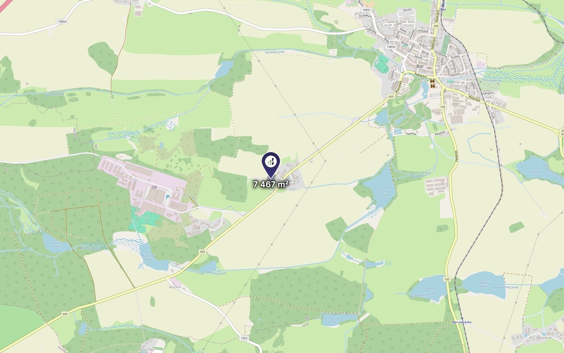 Zemědělský pozemek · 7 467 m² · Bor - 3