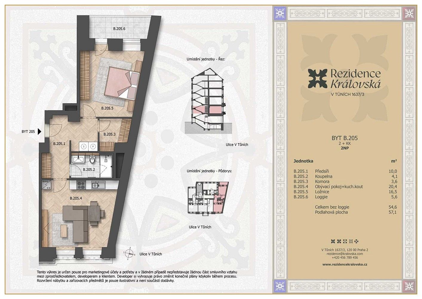 Prodej byt 2+kk - Praha - Nové Město, okres Praha 2, Hlavní město Praha, 57,1 m² - 5