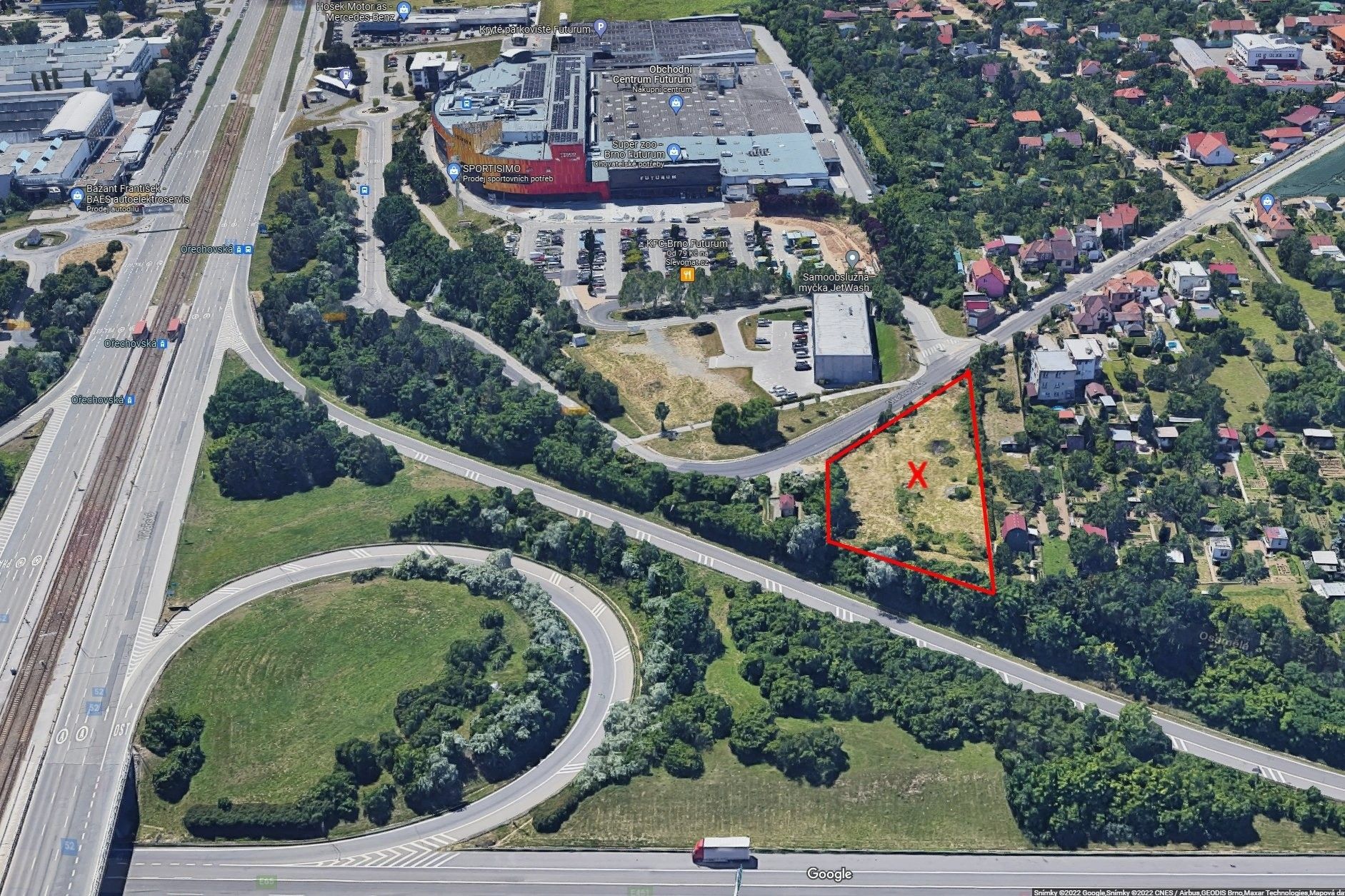 Pronájem komerční pozemek - Ořechovská, Horní Heršpice, Brno, 2 693 m²