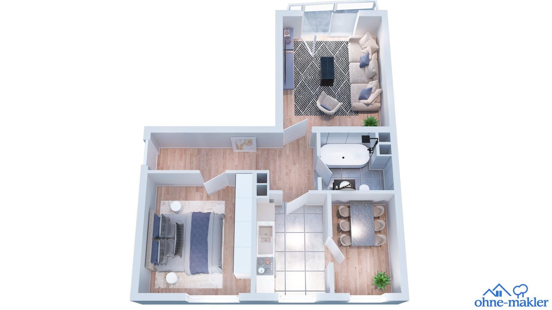 3+1, München Sendling-Westpark Bayern 81373, 61 m² - 1