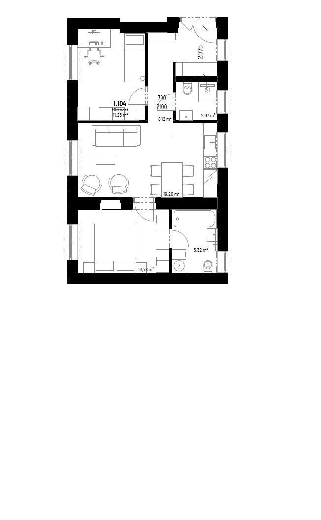 3+kk, Bednářská, Praha - Libeň, 62 m² - 2