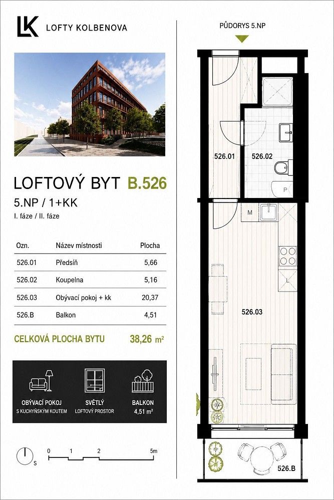 1+kk, Praha - Vysočany, okres Praha 9, Hlavní město Praha, 34 m² - 2