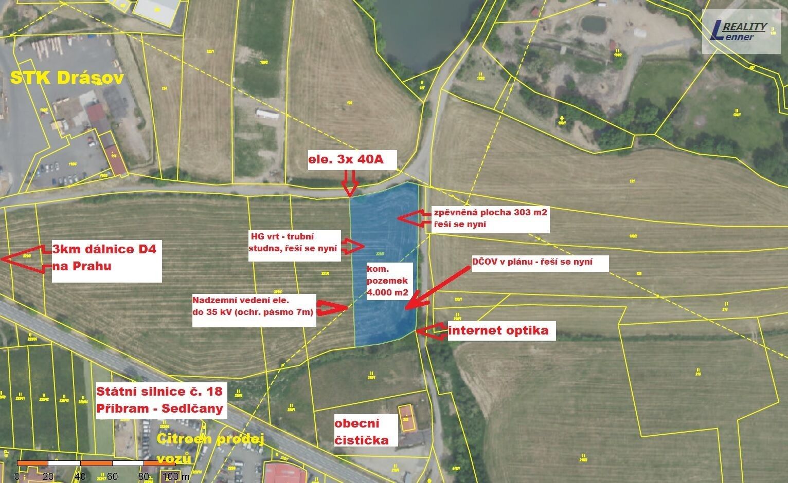 Komerční pozemek · 4 000 m² · Drásov - 4
