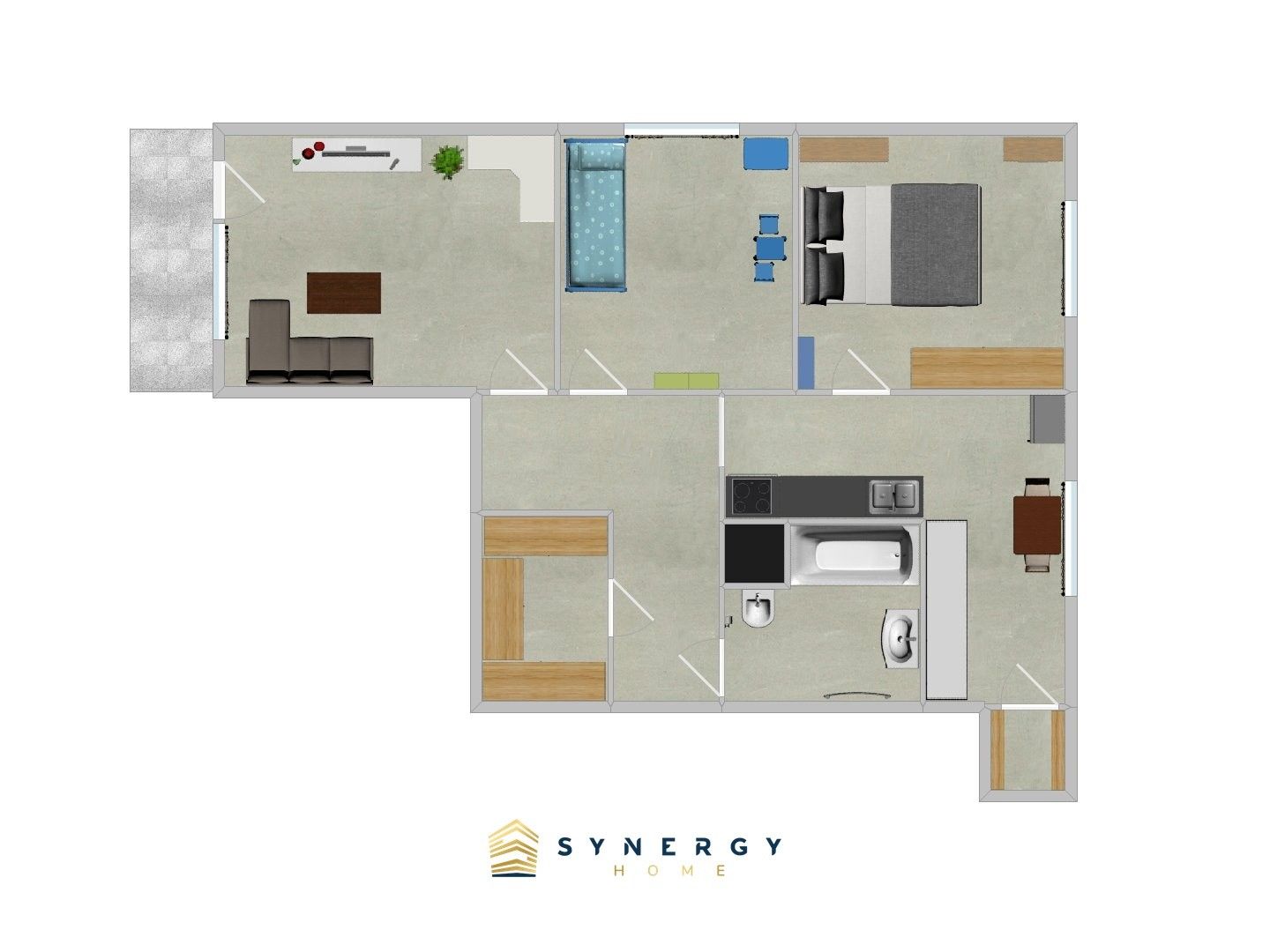 Byt 3+1 · 63 m² · Sadová, Nový Bor - 4
