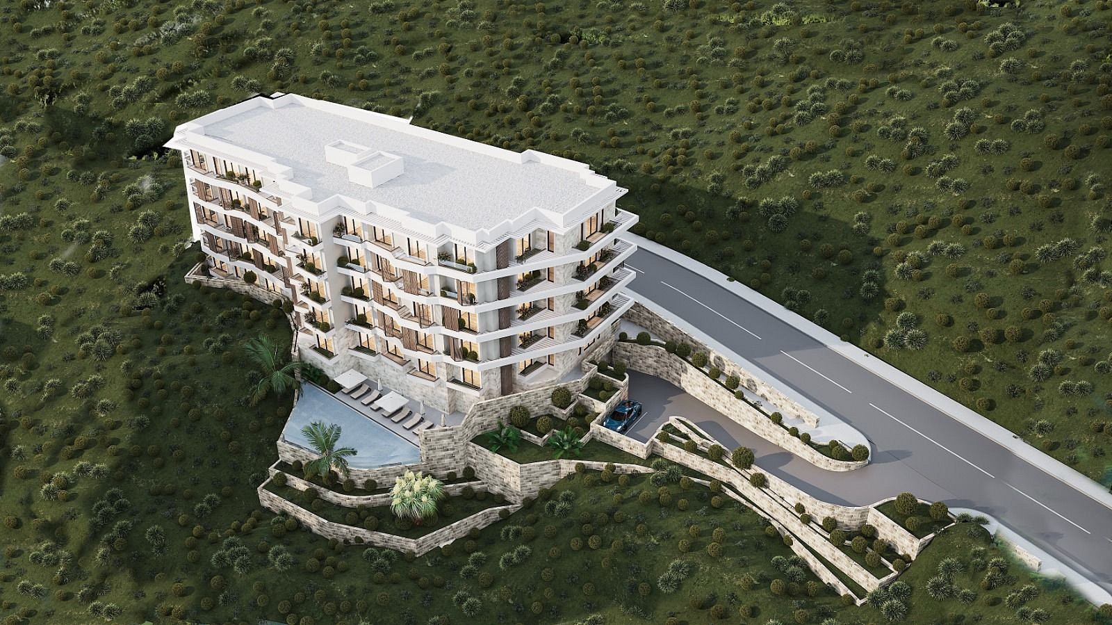 2+kk, Bečiči, Budva, Černá Hora, 52 m² - 1