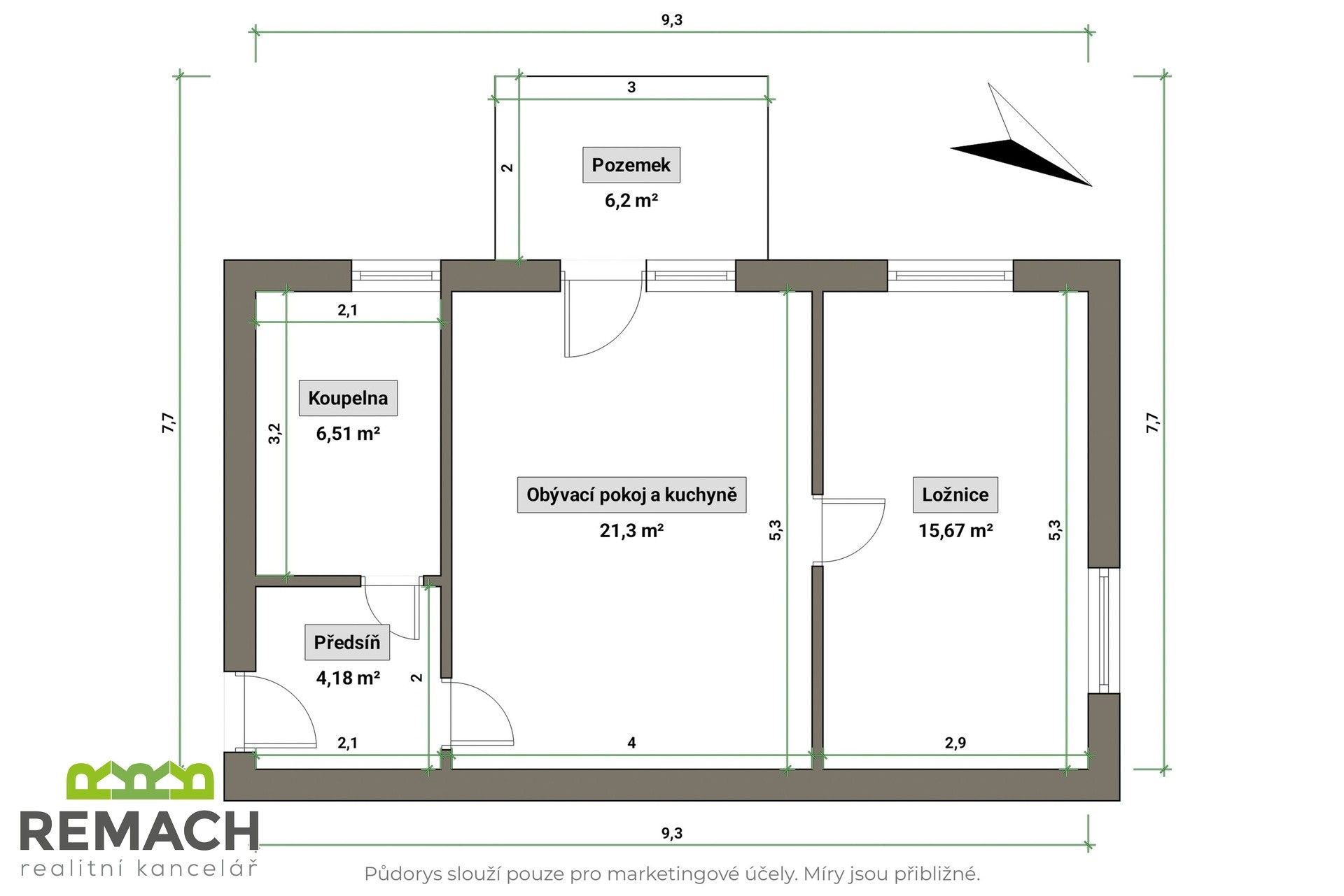 Prodej byt 2+kk - V Lúčkách, Buchlovice, 50 m²
