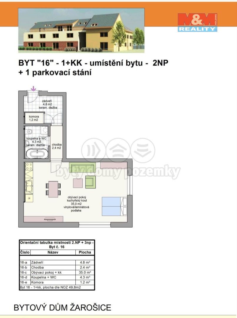 Prodej byt 1+kk - Žarošice, 49 m²