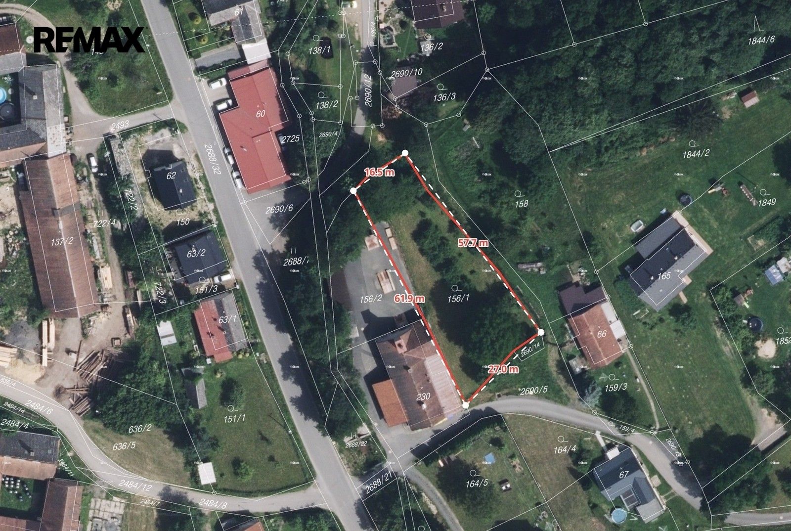 Pozemky pro bydlení, Horní Třešňovec, 1 222 m²