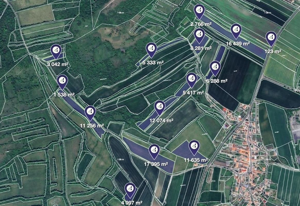 Prodej zemědělský pozemek - Chraberce, 204 161 m²