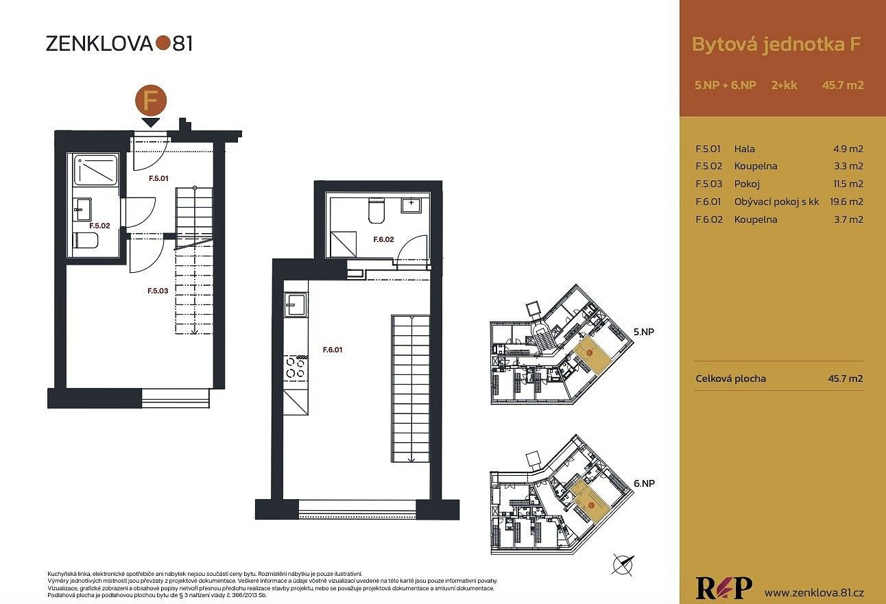 2+kk, Zenklova, Praha 8 - Libeň, 48 m² - 2