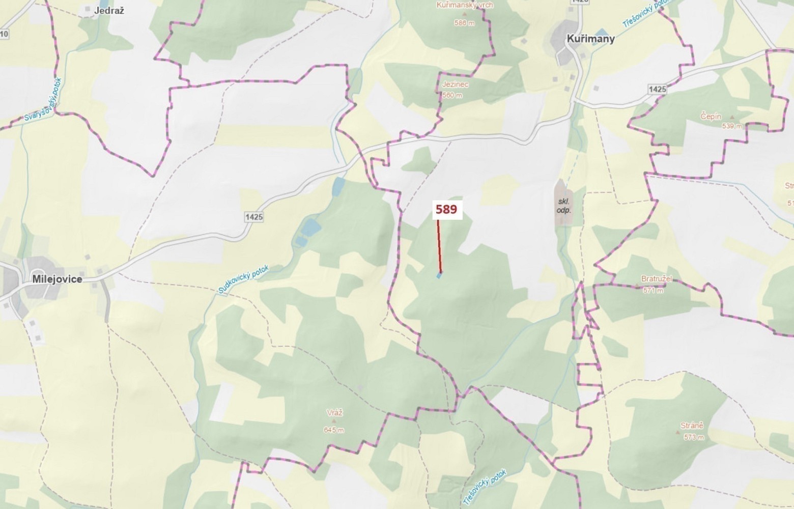 Les, 713 m²