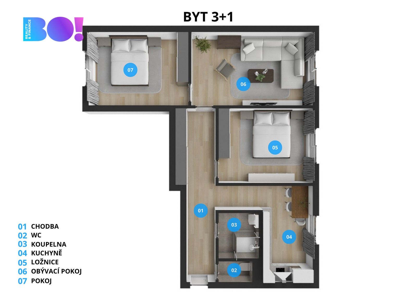 Byt 3+1 · 72 m² · Františka Hajdy, Ostrava Hrabůvka - 3