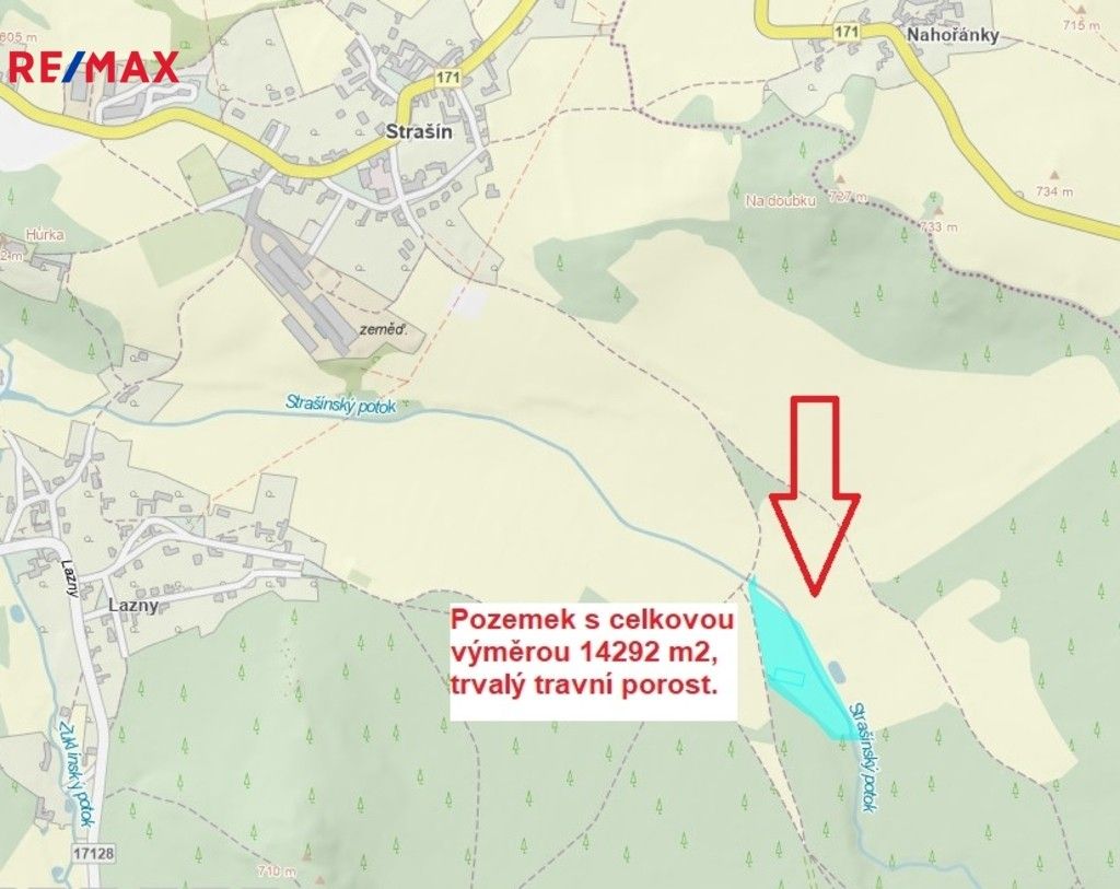 Prodej louka - Strašín, 14 m²