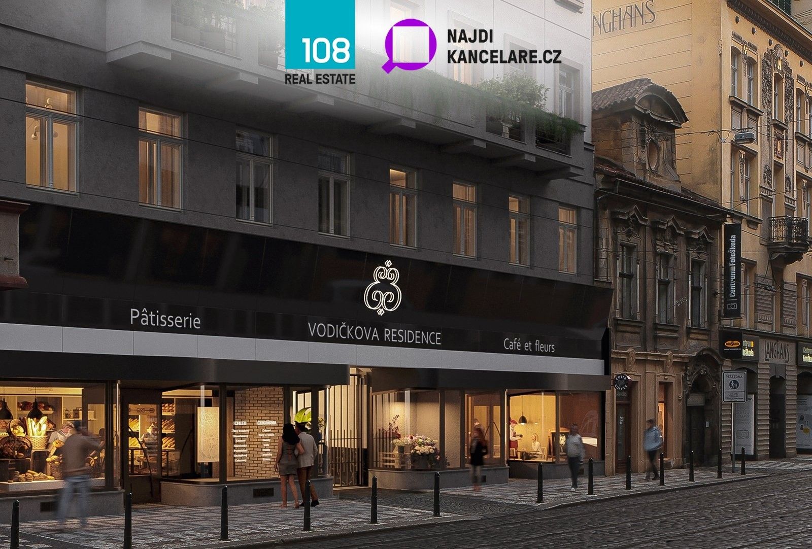 Pronájem kancelář - Vodičkova, Praha, 814 m²