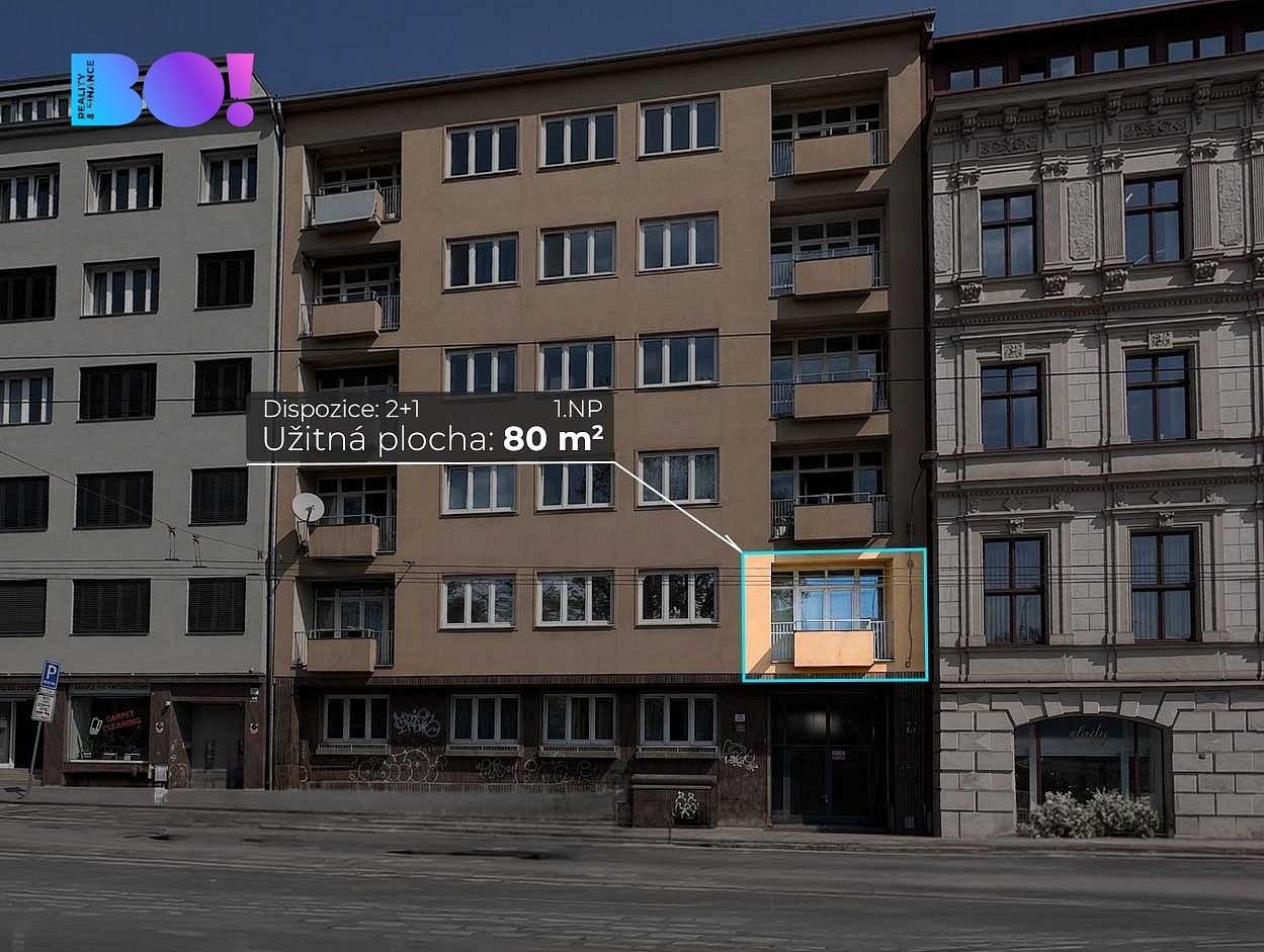 2+1, Brno - Černá Pole, okres Brno-město, Jihomoravský kraj, 80 m² - 1