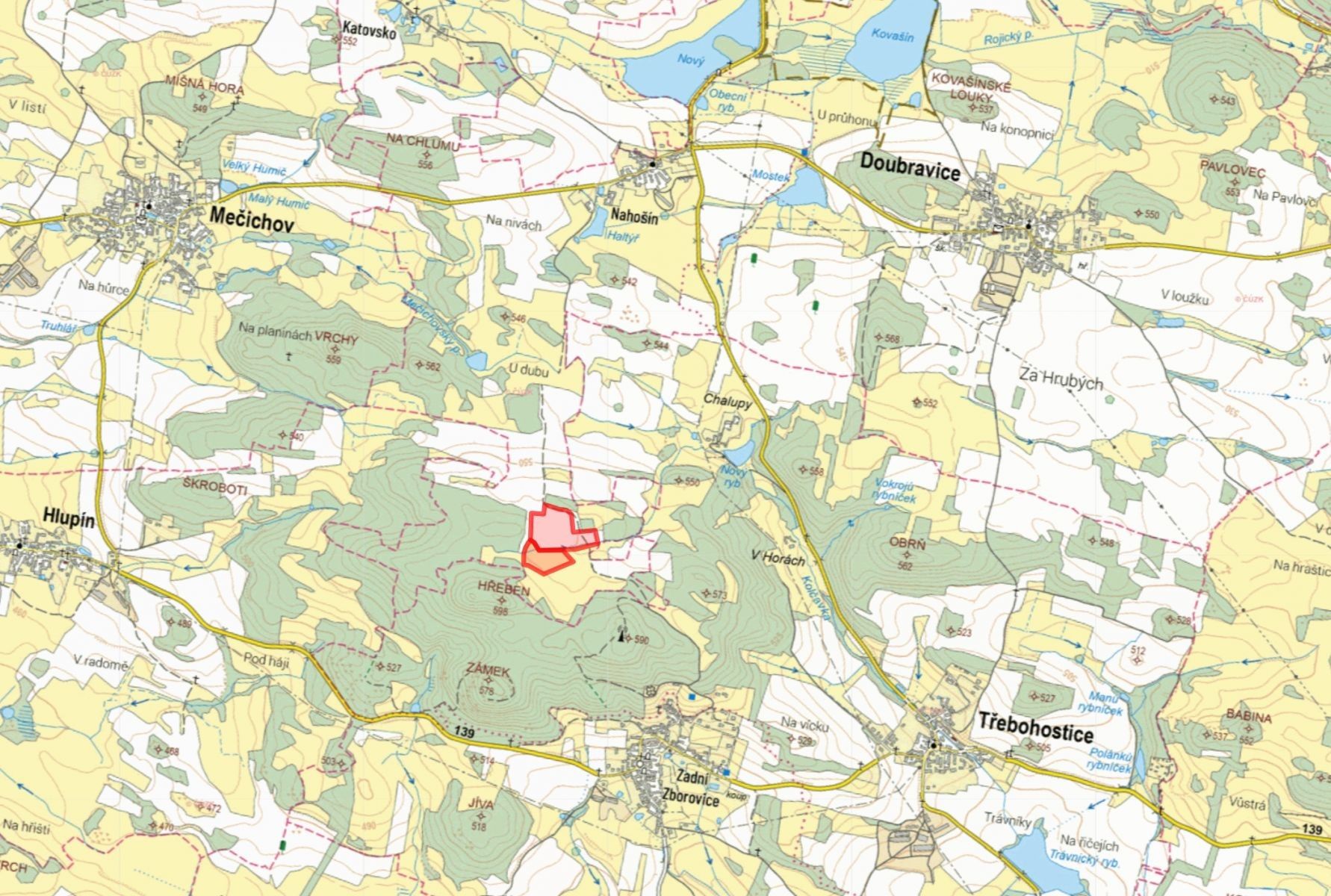 Zemědělské pozemky, Doubravice Nahošín - 2