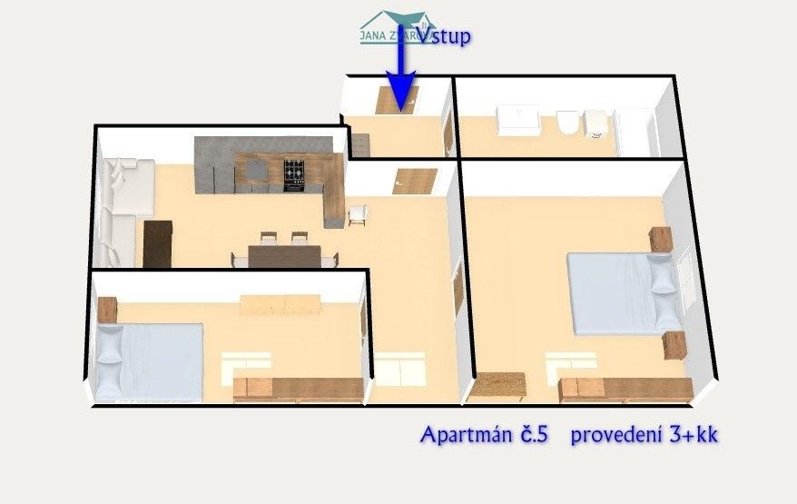 Byt 3+kk · 71 m² · Nová Ves nad Nisou - 3
