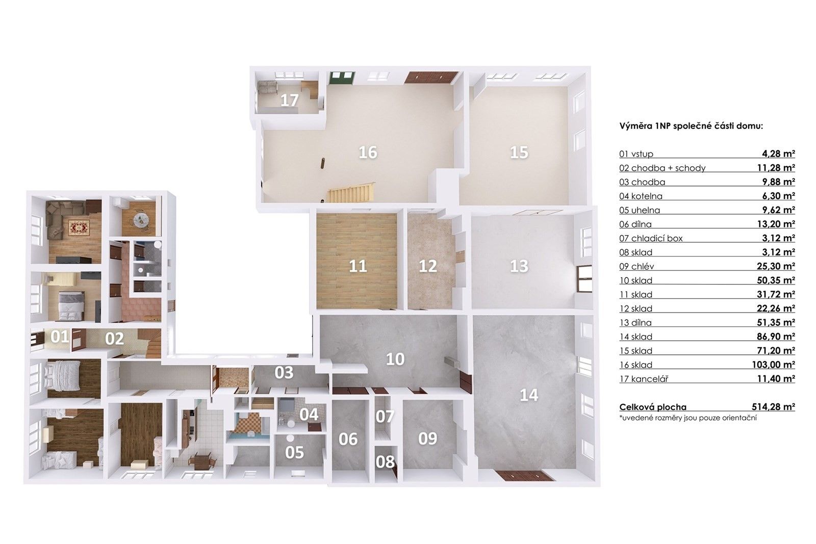 Prodej výrobní prostory - Hříběcí, Horní Cerekev, 460 m²