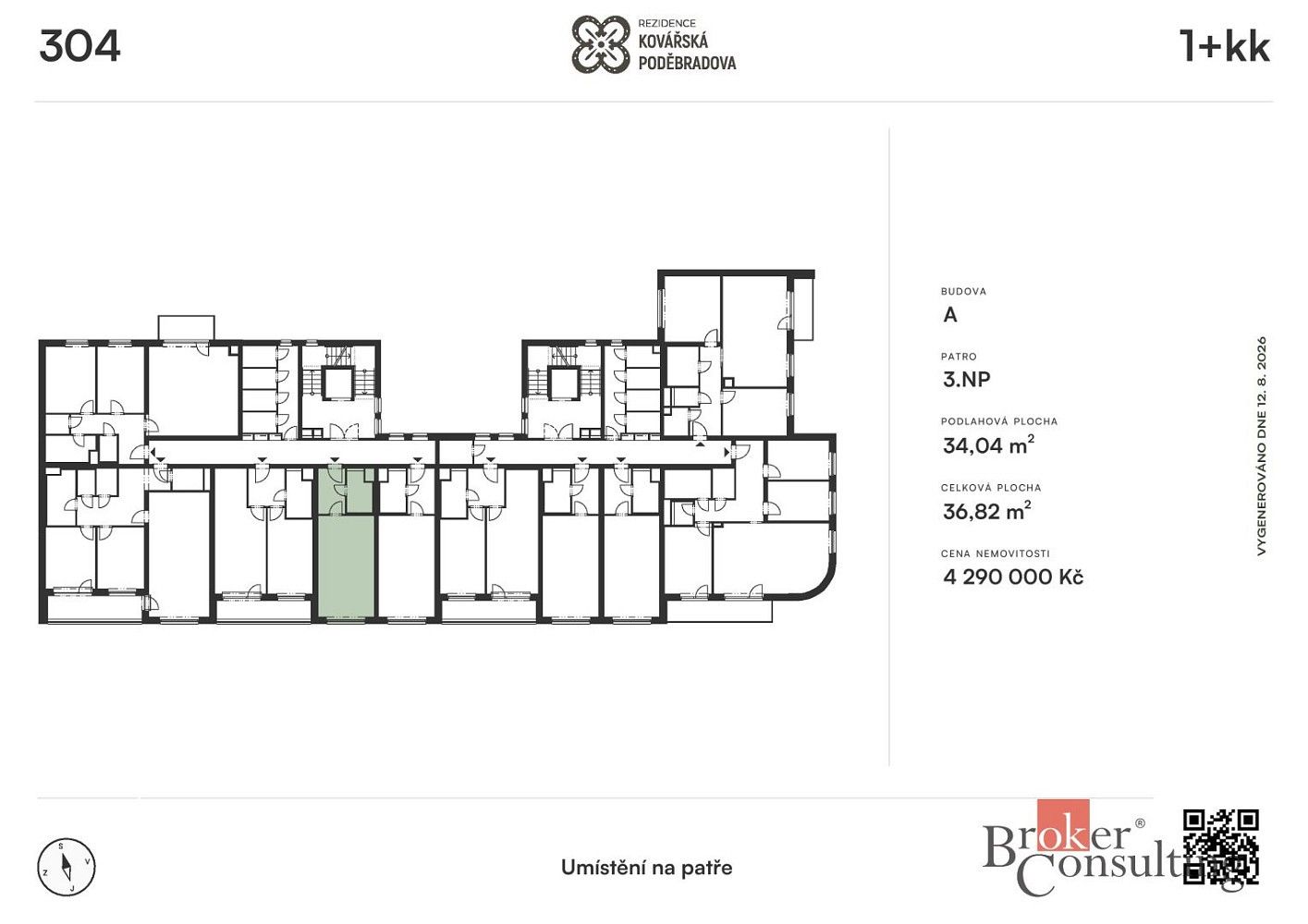 Byt 1+kk · 37 m² · Poděbradova, Plzeň - Jižní Předměstí - 4