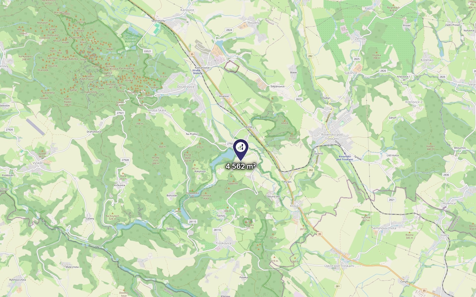 Louka · 4 562 m² · Hrubá Skála - 3
