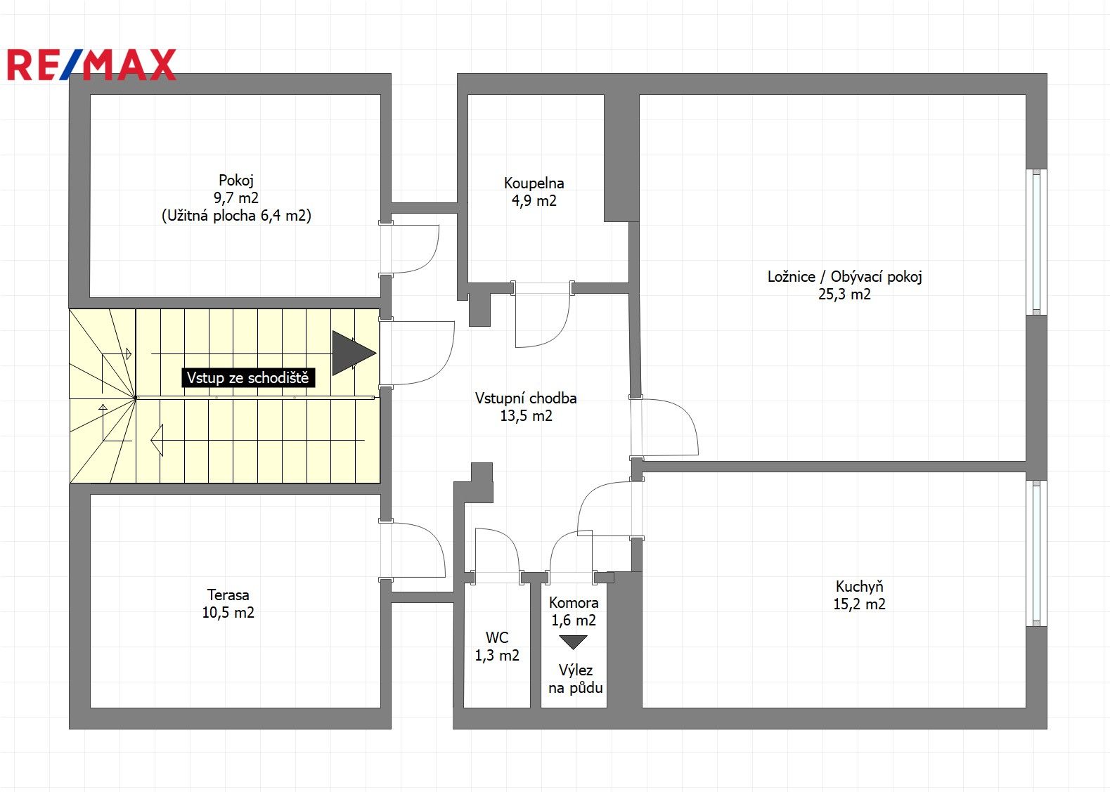Prodej byt 1+1 - Mlýnská 265, Brno, 72 m²