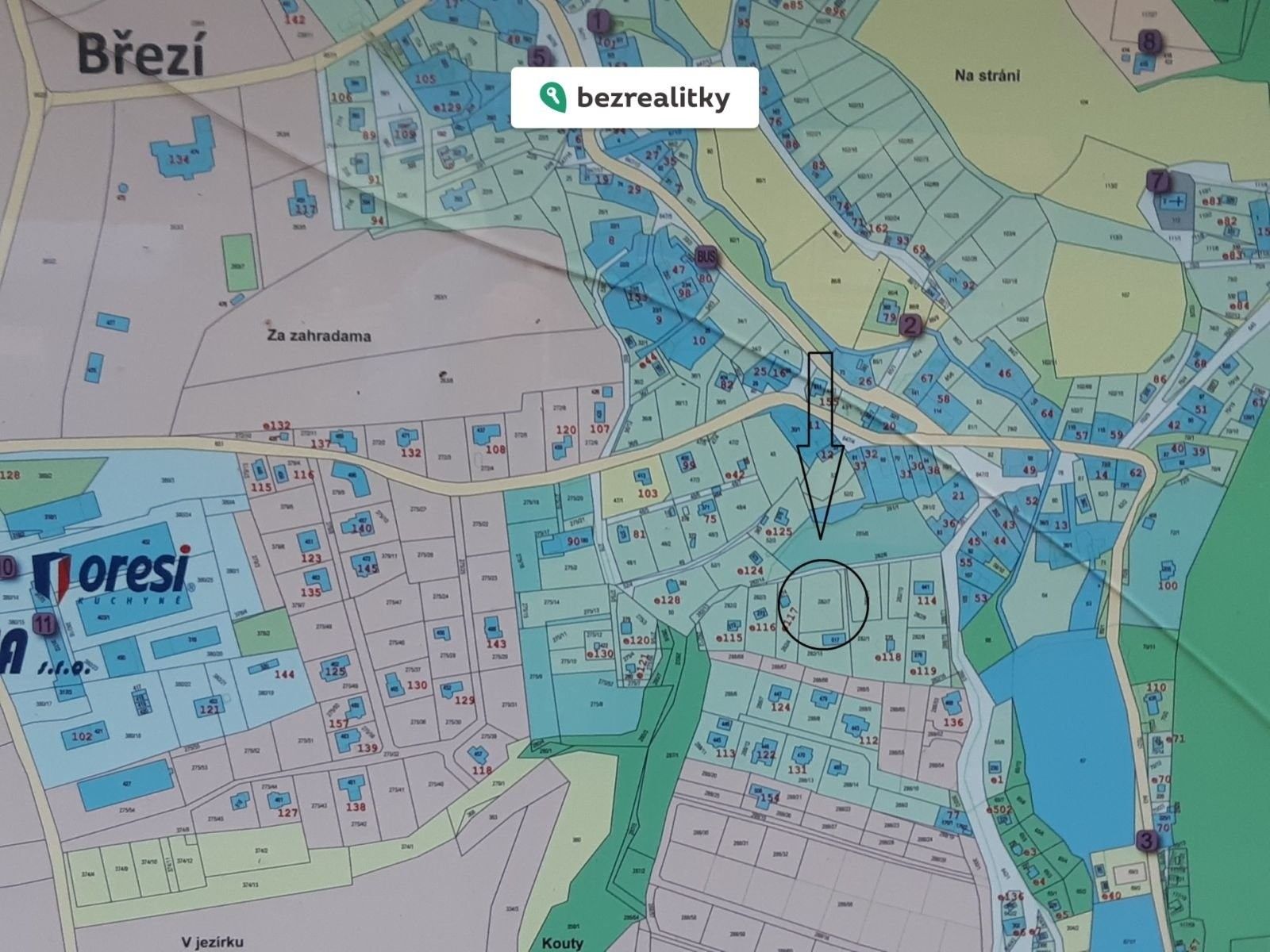 Prodej pozemek pro bydlení - Obecní 5, Březí