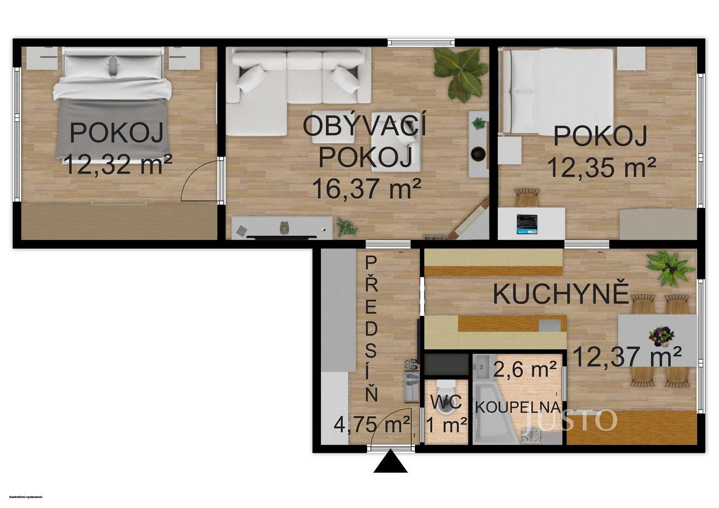 3+1, Písek - Budějovické Předměstí, Jihočeský kraj, 61 m² - 2